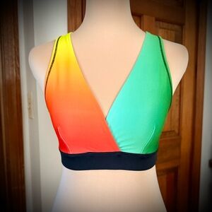 Zumba Fitness Orange and Black Sports Bra Spicy/Small